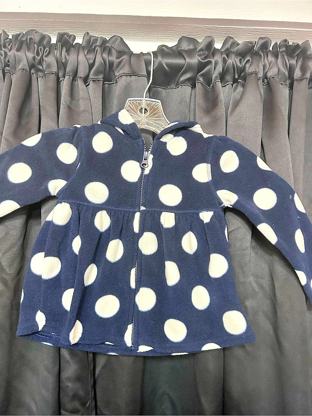 Old Navy Girls 2T Polka Dot Fleece Jacket